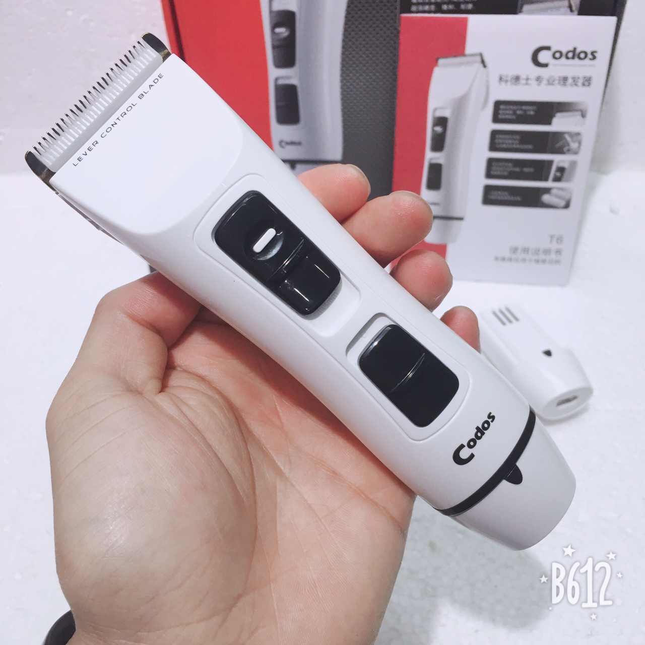Codos T6 Professional Cordless Hair Clipper (Dual Batteries)