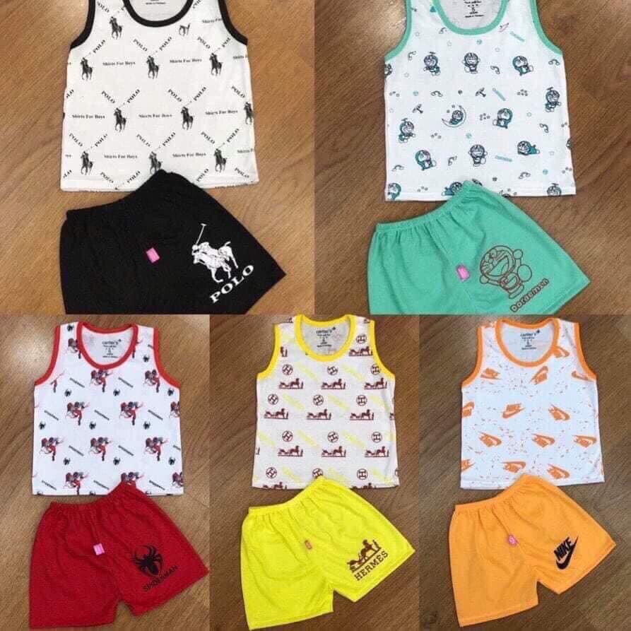 Bộ ba lỗ cotton co giãn 2 chiều cho bé 3-14kg - BBL - hình in thay đổi theo lô hàng "/ áo ba lỗ cho bé trai / áo ba lỗ cho bé gái / áo ba lỗ lưới cho bé trai / áo ba lỗ lưới / áo ba lỗ trẻ em