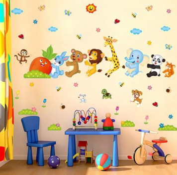Dcal dán tường mẫu: Thỏ nhổ cà rốt