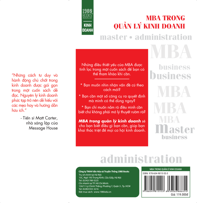 Fahasa - MBA Trong Quản Lý Kinh Doanh