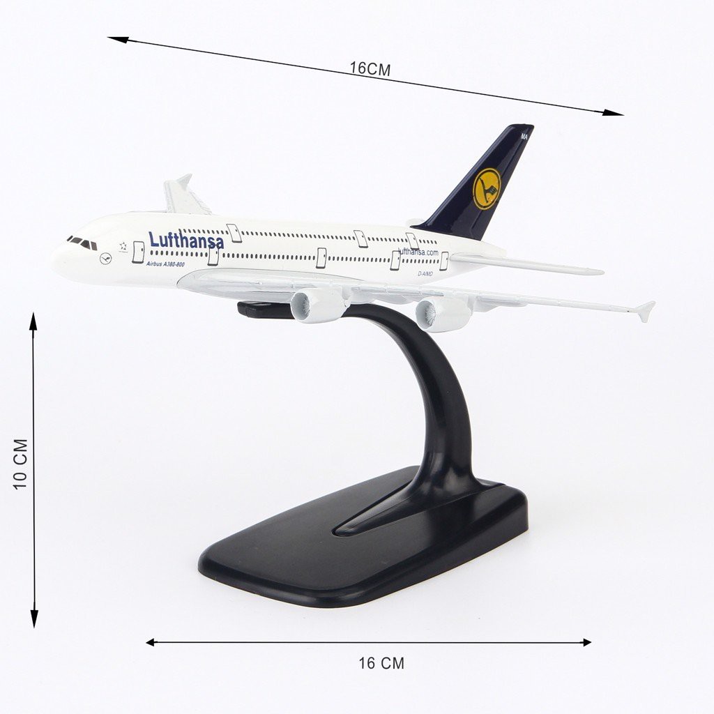 [HCM]Mô hình máy bay Lufthansa Airbus A380 16cm Everfly