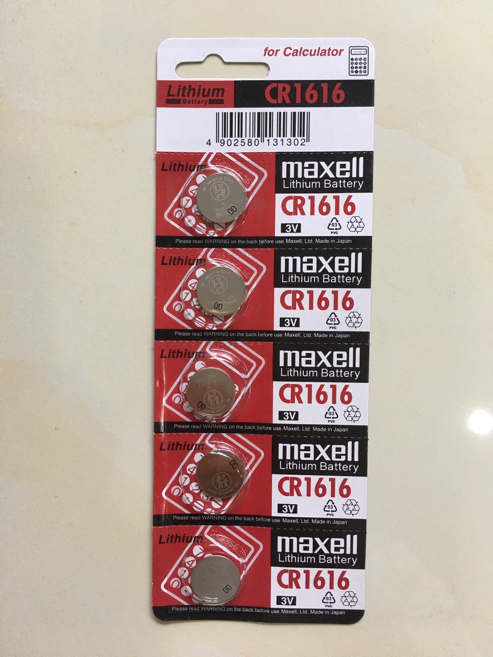 [HCM]Vỉ 5 viên pin Maxell CR1616 1616 3V