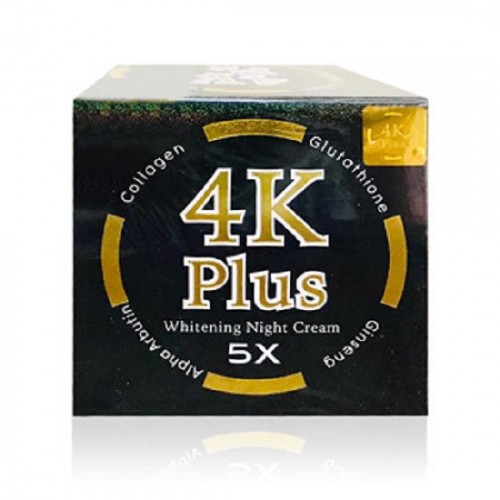 Kem Dưỡng Trắng Da Mặt Ban Đêm 4K Plus 5X Thái Lan [Màu Đen]