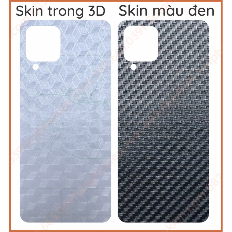 Miếng dán mặt lưng Samsung m32 skin carbon có nhiều màu để lựa chọn