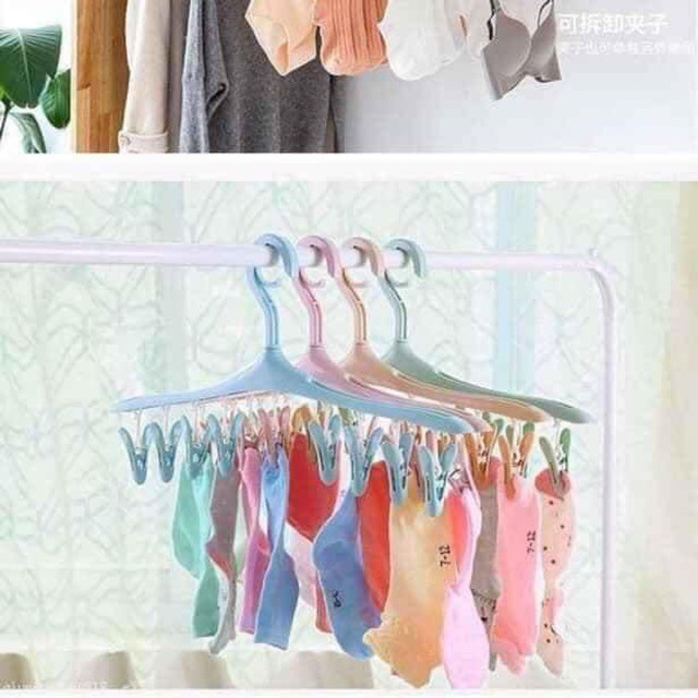 Móc phơi đồ móc treo 8 kẹp chống bay