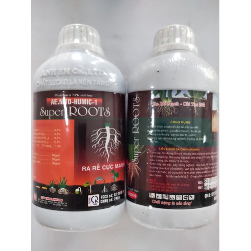 Phân bón lá NPK sinh học Super Roots - 500ml