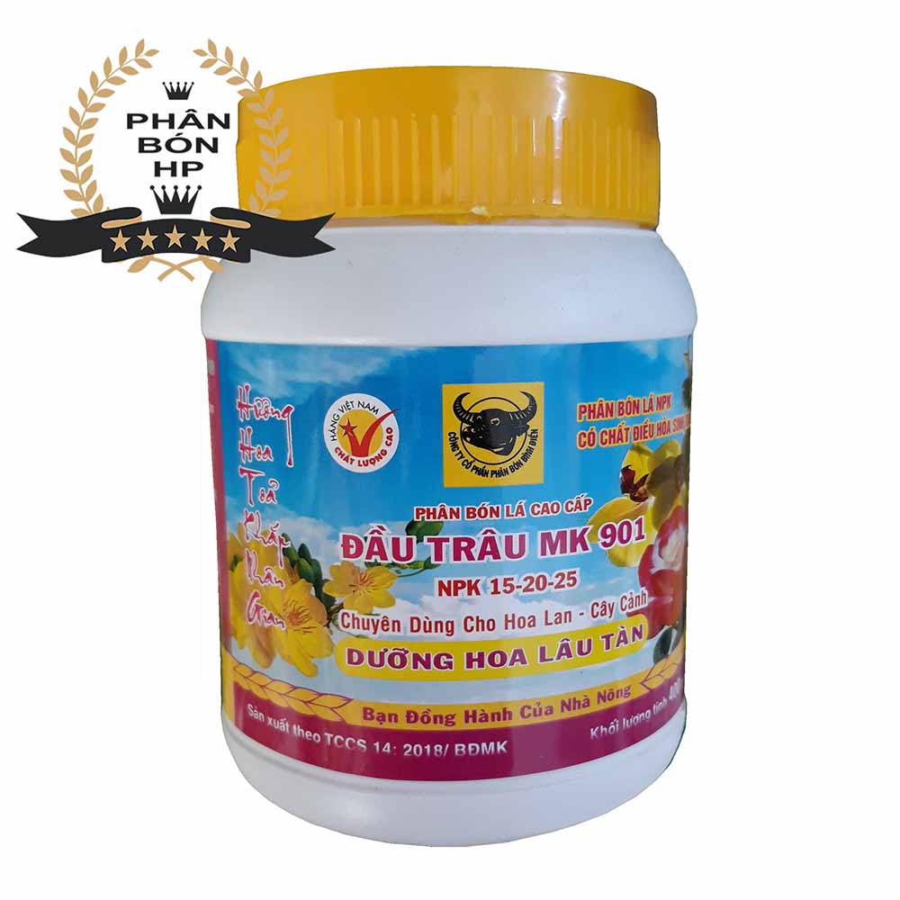 Phân Bón Đầu Trâu MK 901 (NPK 15-20-25) Hũ 100g Dưỡng Hoa Lâu Tàn - Cho Hoa Lan Cây Cảnh