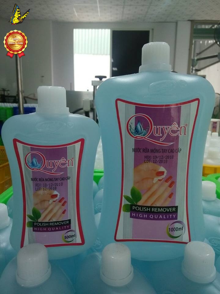 nước rửa móng tay aceton Quyên 500ml chai bầu
