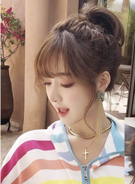 Mái thưa-Tóc giả mái thưa bát xoăn
