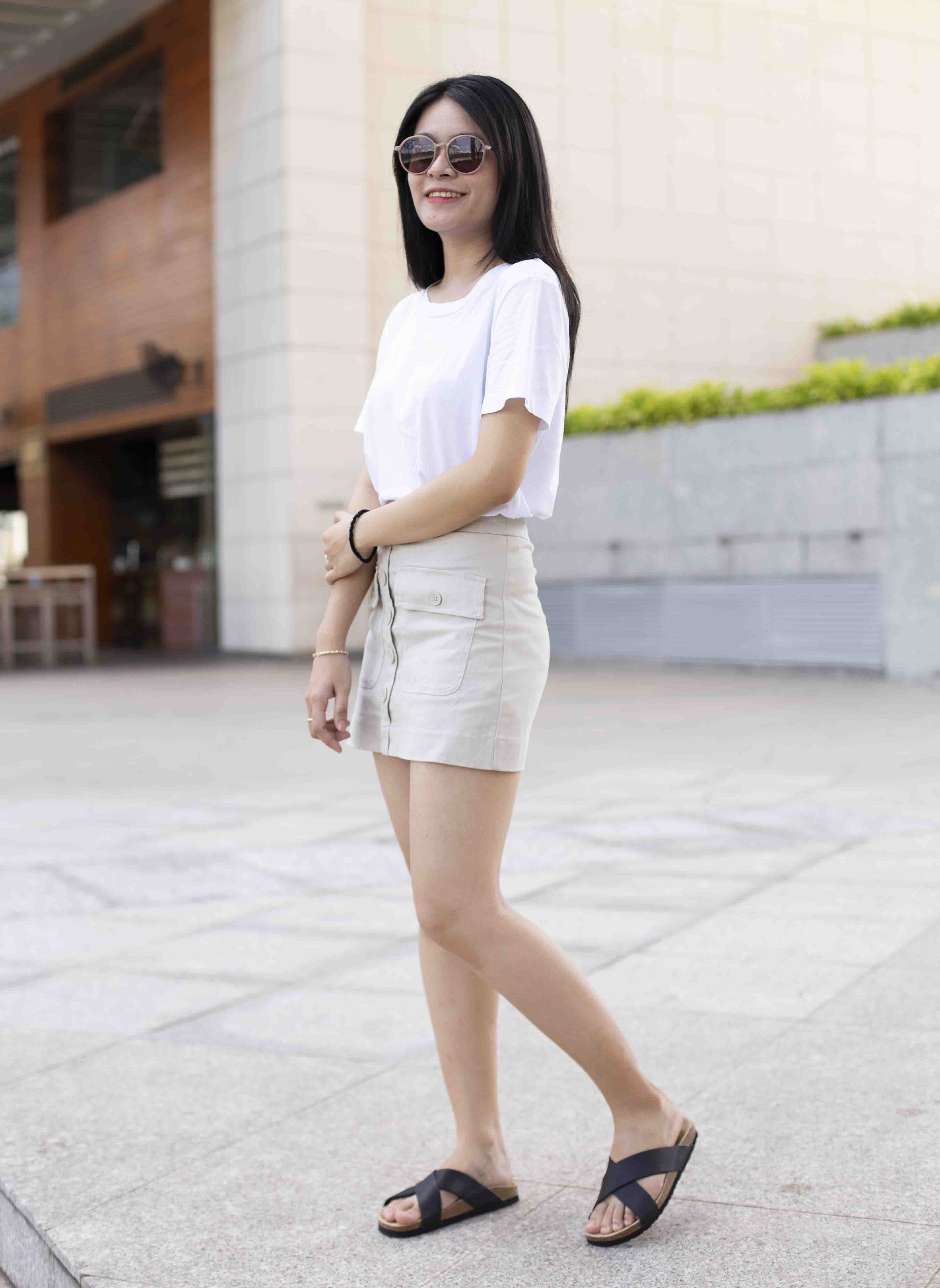 Dép unisex quai chéo da bò đen đế trấu