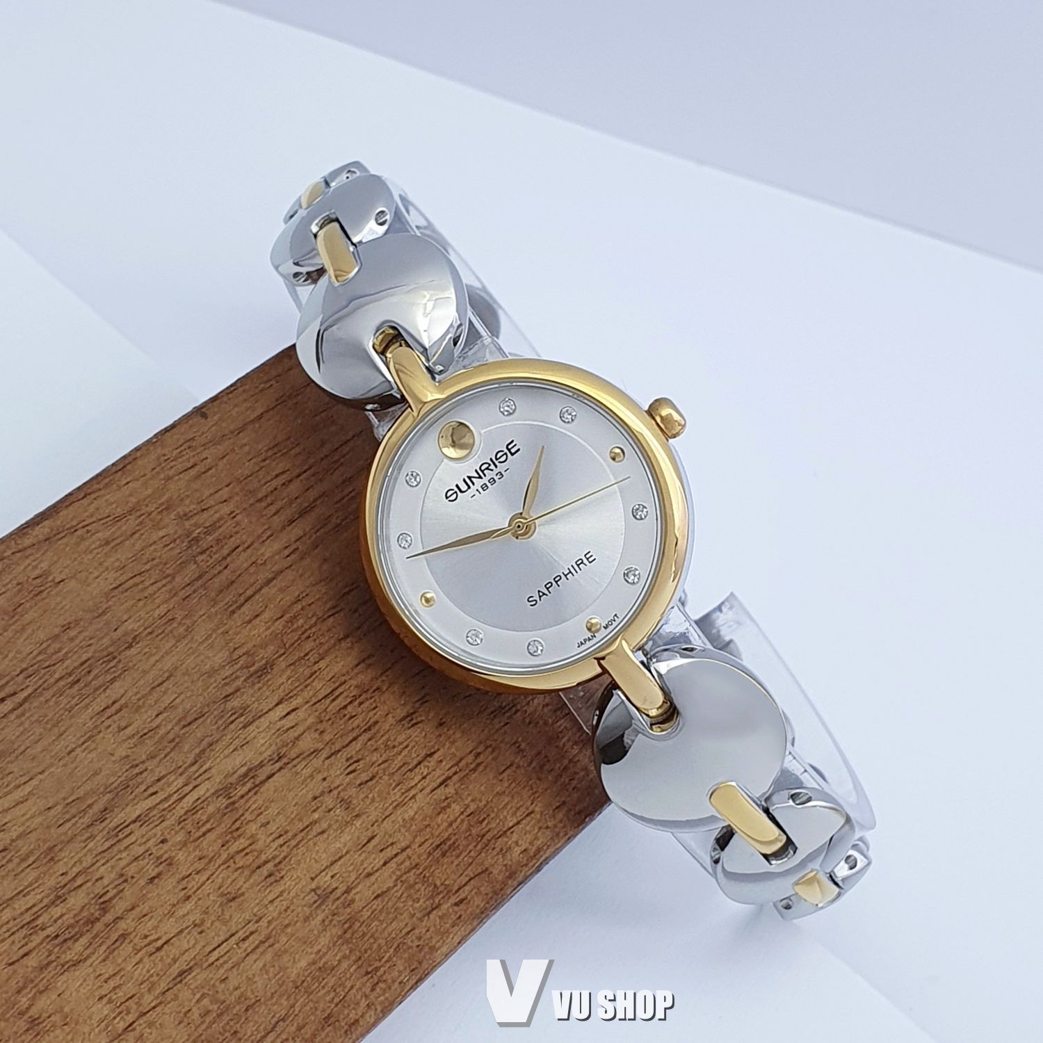 Đồng hồ nữ sunrise 9993sa kính sapphire chính hãng