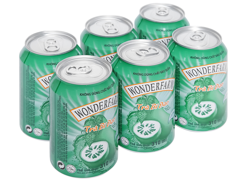 Thùng 24 Lon Trà Bí Đao Wonderfarm 310ml.