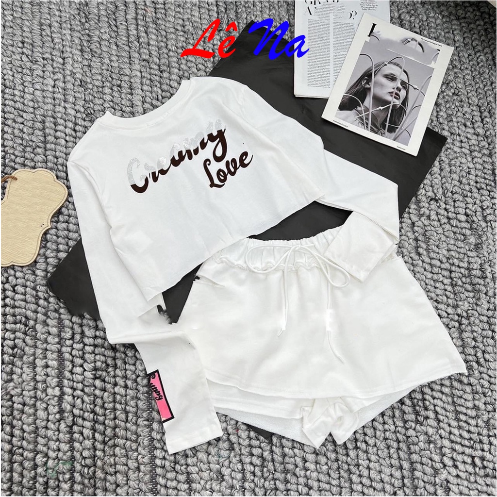 [Nhập LAZFASHION32 - giảm 60K] Set Đồ Áo Croptop Kèm Quần Váy SV36