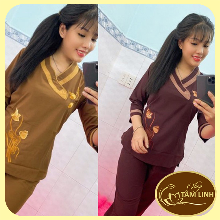 Đồ Lam Đi Chùa_Mẫu Tim Bầu