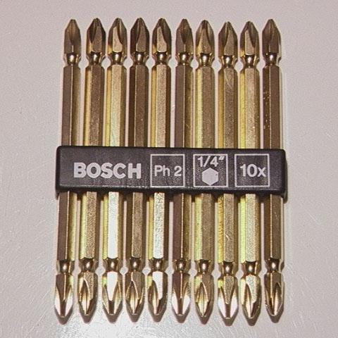 10 đầu vặn vít Bosch (PH 2 - 110 mm) 2608521043 - Màu vàng