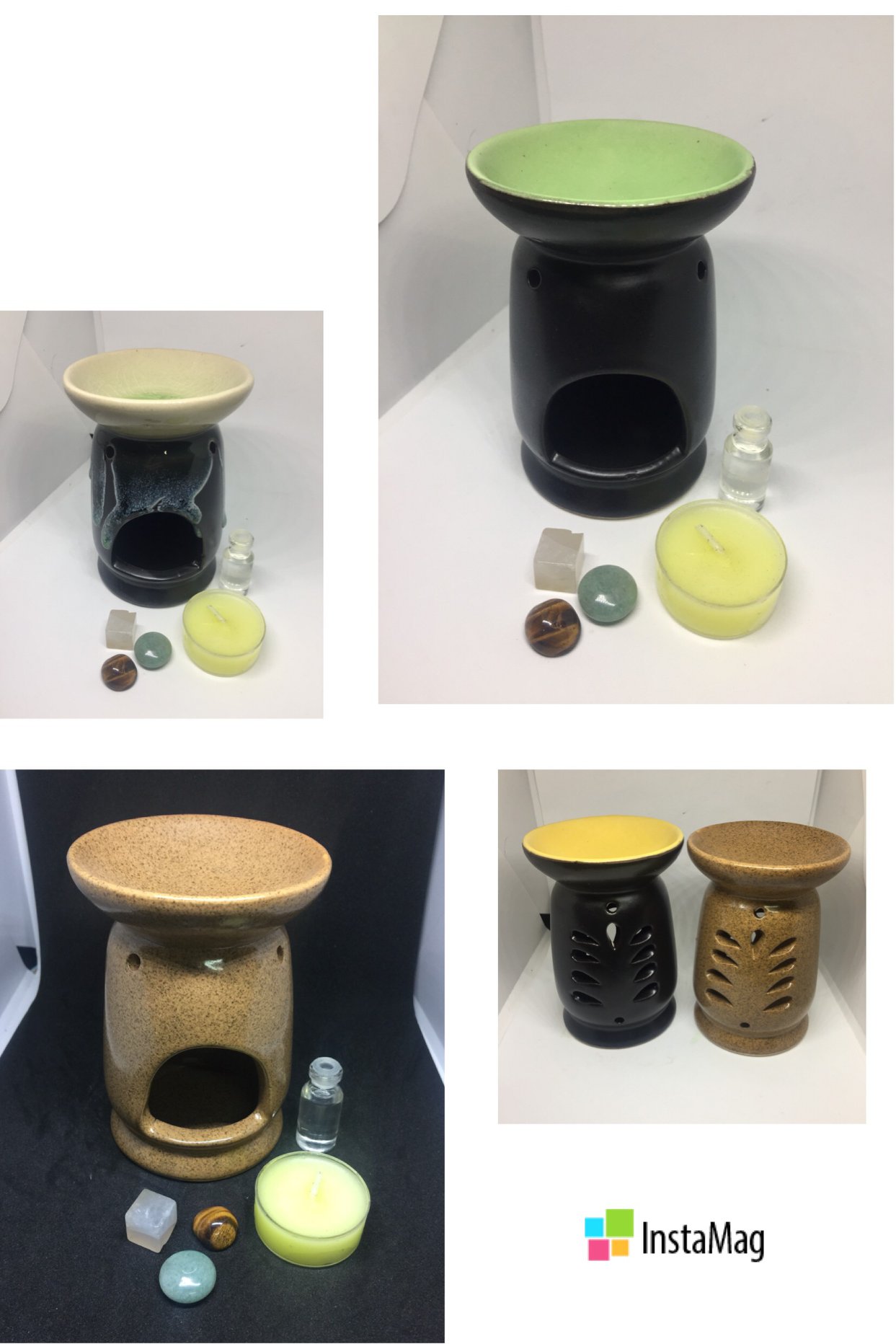 Dầu tràm Huế + Đèn đốt tinh dầu + Nến Tealight = 60k