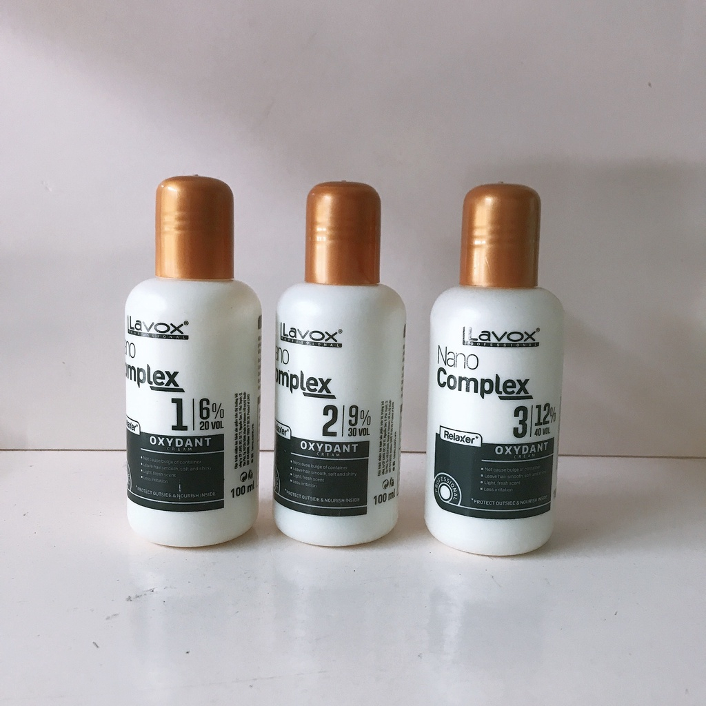 [ Chính Hãng ] Oxy Trợ Nhuộm Tóc Lavox Nano Complex 100ml, Pha Cùng Thuốc Nhuộm Tóc