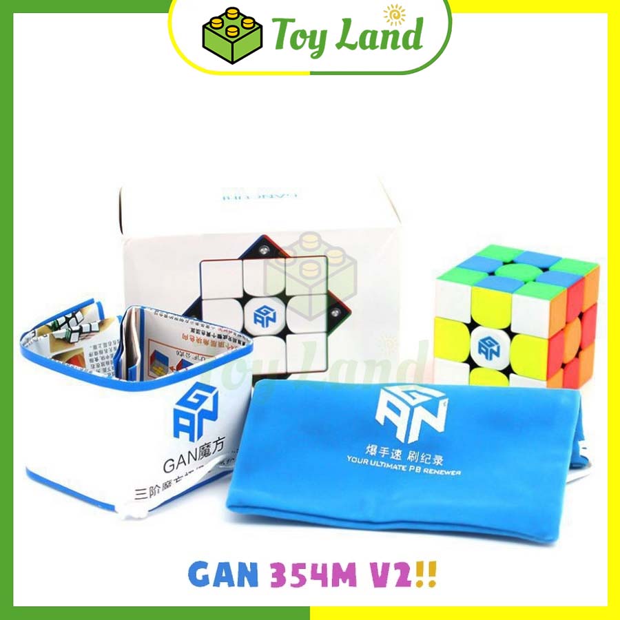 Rubik 3x3 gan 354m v2 stickerless có nam châm rubic gan 354 v2 m 3 tầng 3x3x3 đồ chơi lắp ráp xếp hình