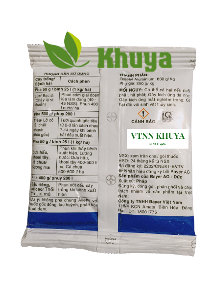 Thuốc trừ bệnh cây Aliette 800WG 100gr Bayer trừ Vi Khuẩn Chết Cây Thối rễ