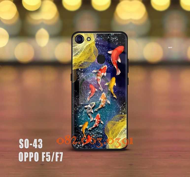 [HCM]Ốp lưng kính Oppo F5/F7 hình cá koi đẹp