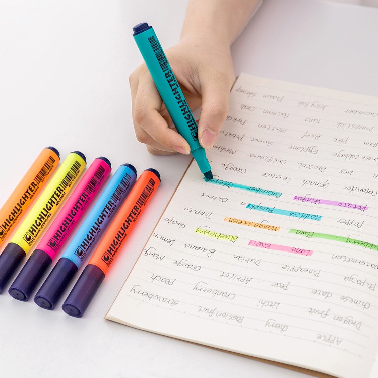 Bộ 6 bút ghi nhớ highlight cao cấp