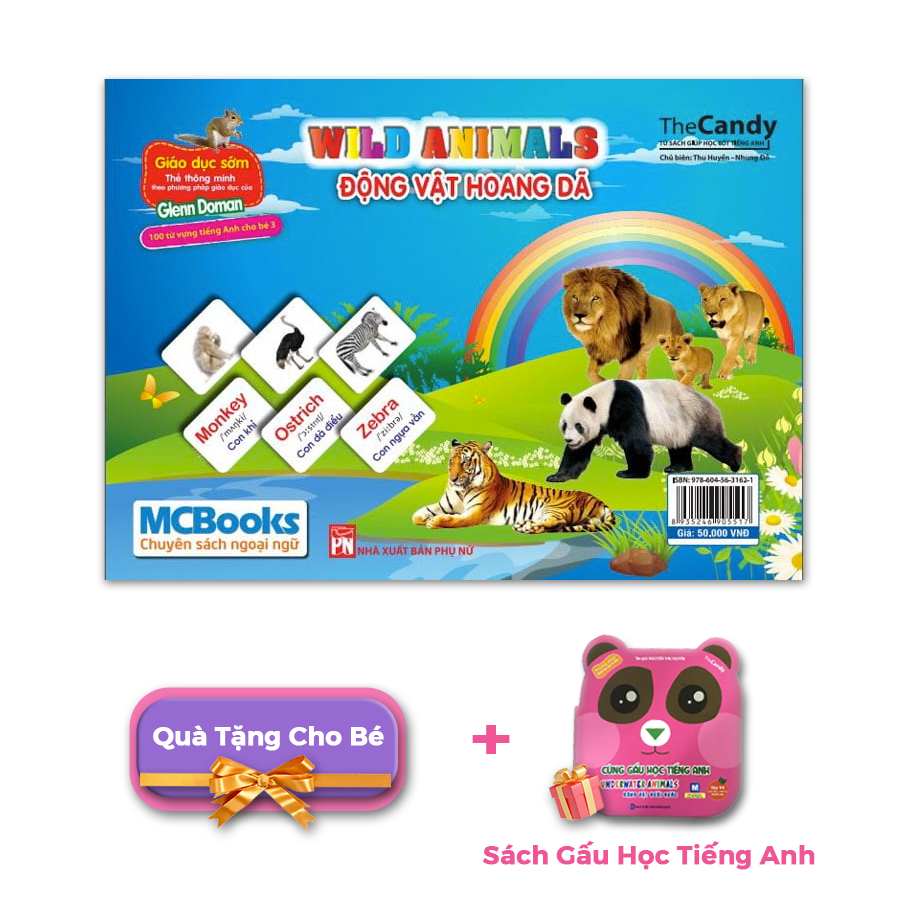 Sách - Flashcard Dạy Trẻ Theo Phương Pháp Glenn Doman - Động Vật Hoang Dã - McBooks