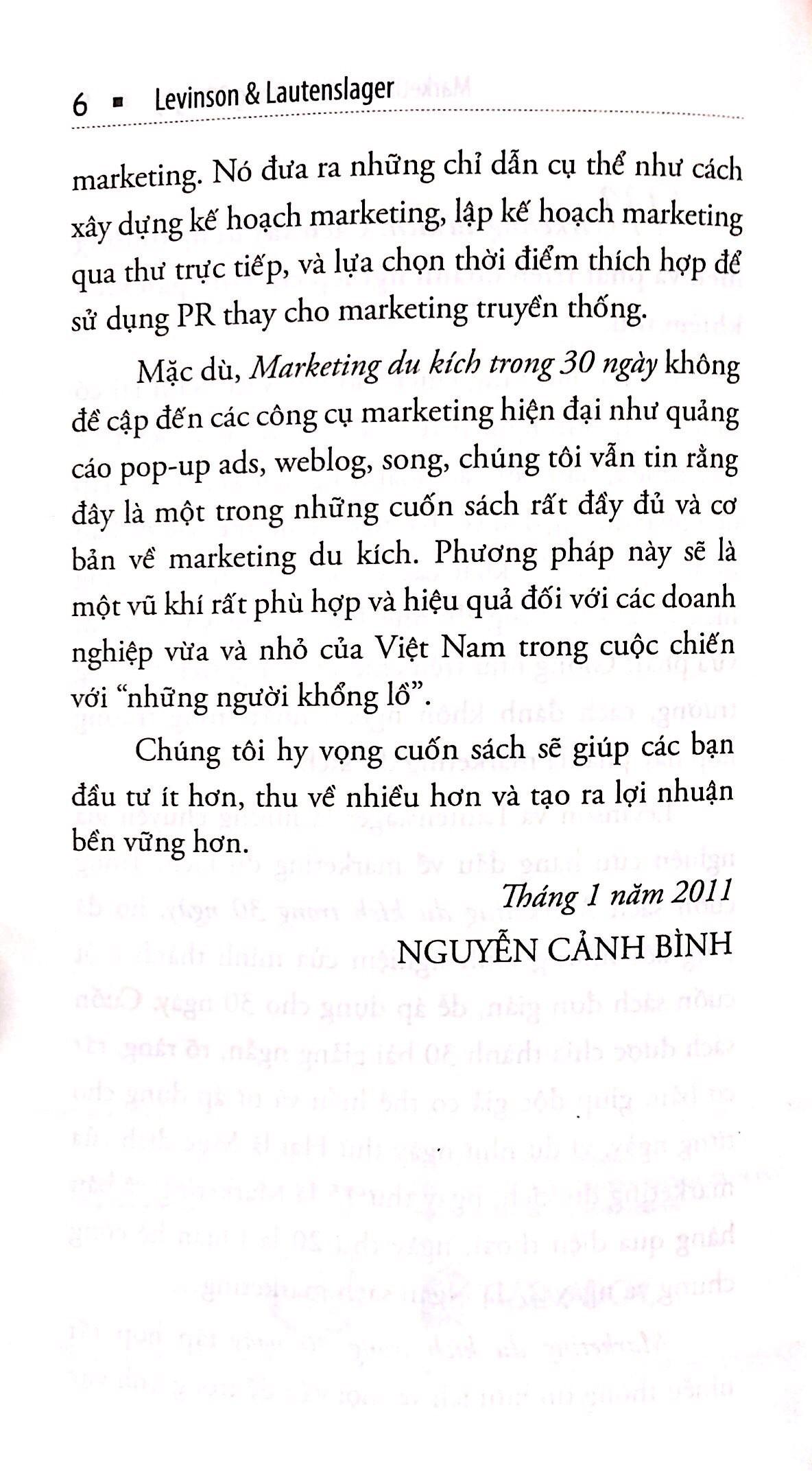 Sách - Marketing du kích trong 30 ngày