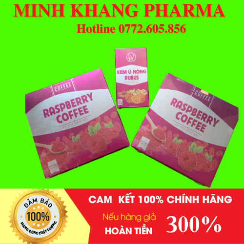 Combo 2 hộp cà phê giảm cân mâm xôi raspberry coffee chính hãng - hộp 15 gói - minh khang pharma 1