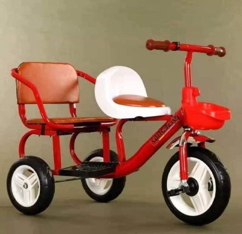 Mua [ siêu rẻ] Xe đạp xích lô cao cấp cỡ đại 2 ghế cho bé - xe đạp 3 bánh trẻ em - xe đạp trẻ em
