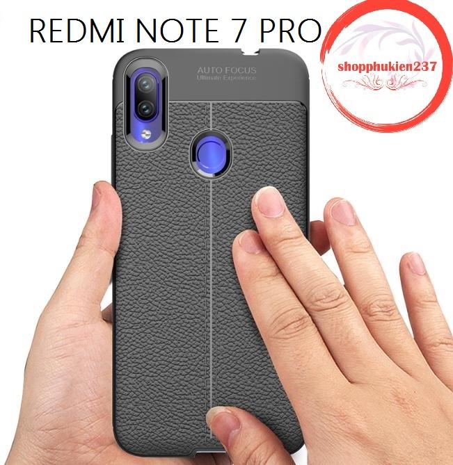 [HCM]Ốp Lưng Chống Sốc Xiaomi Redmi Note 7 Pro Ốp Dẻo Giả Da Auto Focus