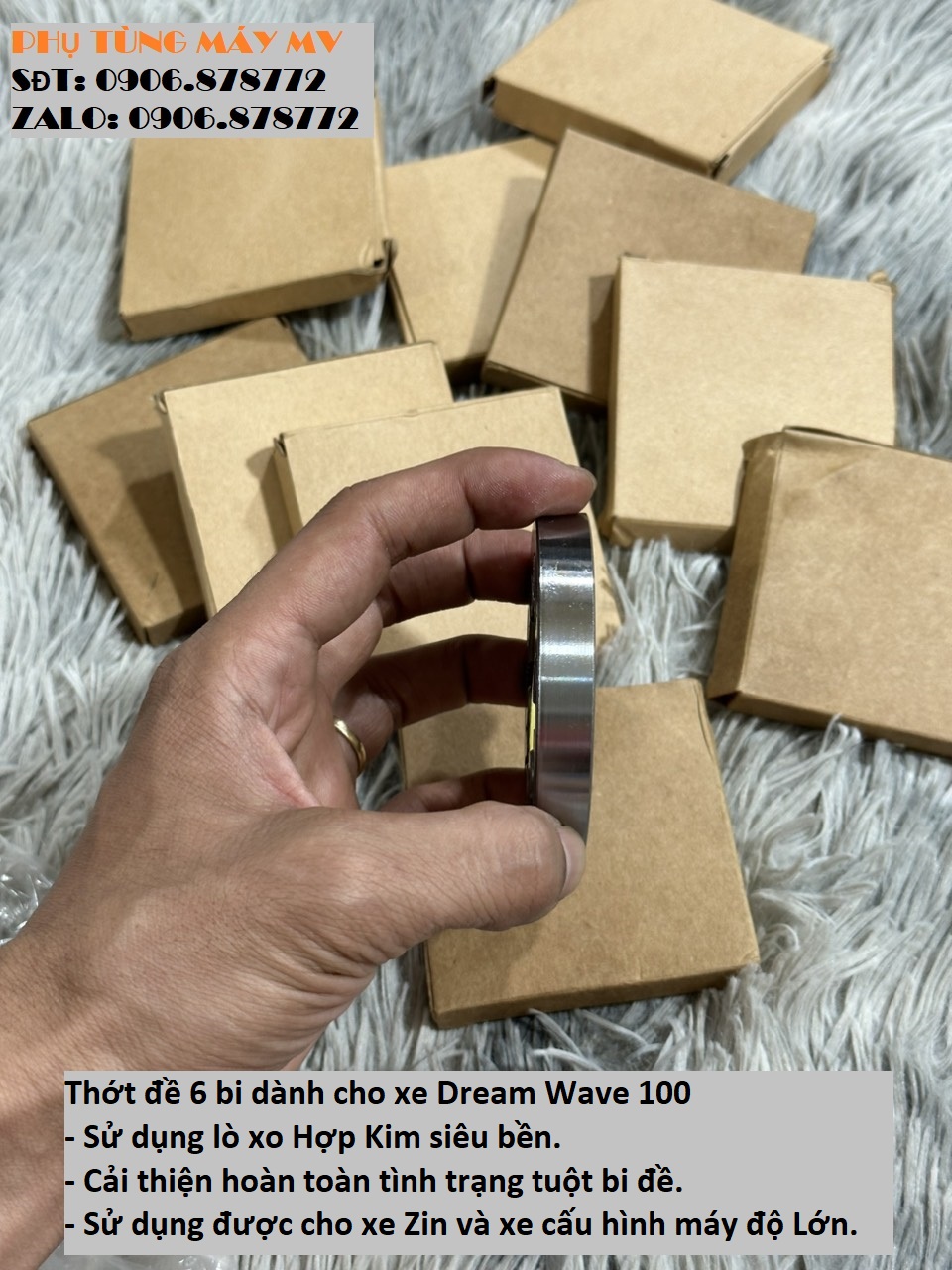 Thớt đề 6 bi dành cho xe Dream Wave 100