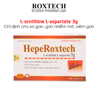 Cốm bổ gan HepeRoxtech L-ornithine L-aspartate giảm xơ gan, men gan, gan nhiễm mỡ, viêm gan cấp và mãn tính - 10 gói thumbnail