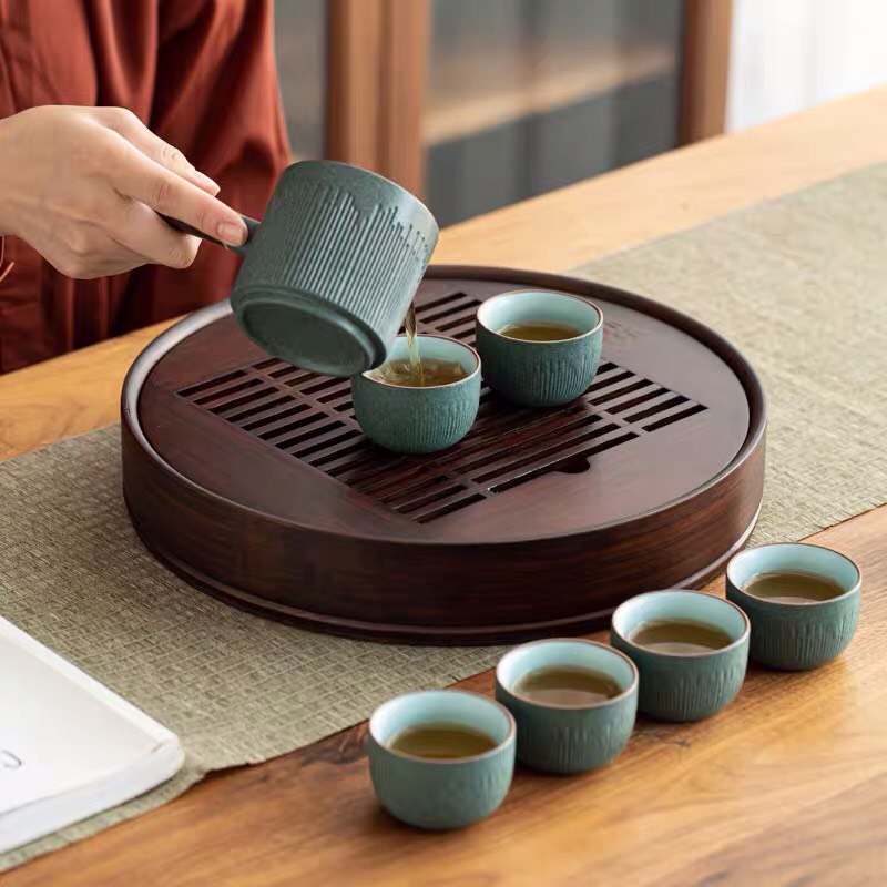 Khay Trà Tre Cao Cấp Tròn KT 09