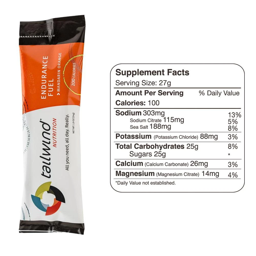 Thực Phẩm Bổ Sung TailWind Endurance Fuel Mandarin Orange 2 serving (1 Gói)