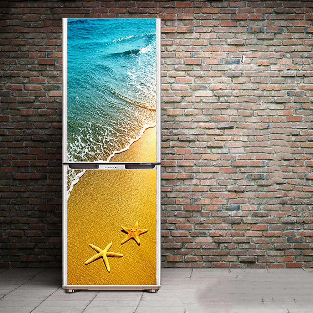 Decal Dán Tủ Lạnh Chống Thấm Nước - Chất Liệu Decal Bóc Dán - Phù Hợp Mọi Loại Tủ - Sao Biển 2 - Decal dán tủ lạnh kệ tường tủ quần áo, decal dán, giấy dán, trang trí nội thất, giấy dán nội thất, trang trí nhà cửa