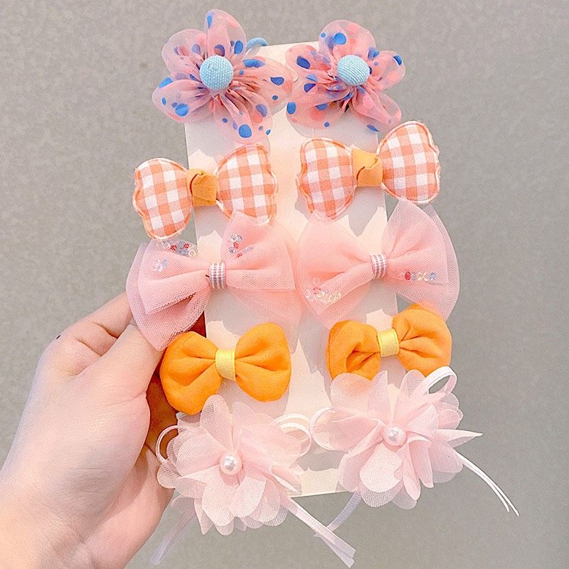 Set 10 kẹp nơ công chúa cho bé
