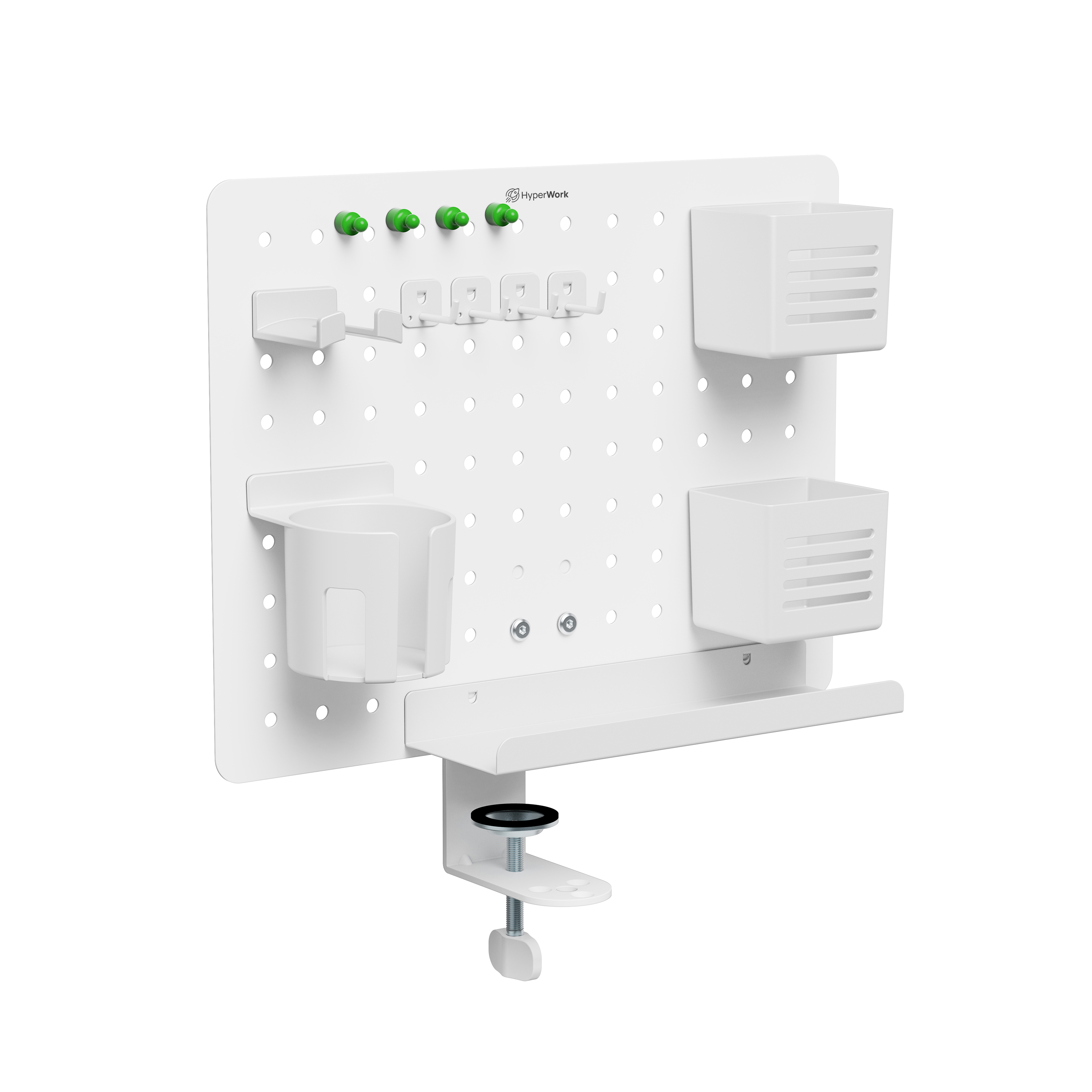 Bảng treo đồ HyperWork Omni Board PG03 xoay 360 độ + Kẹp Bàn (HyperWork Pegboard PG03)