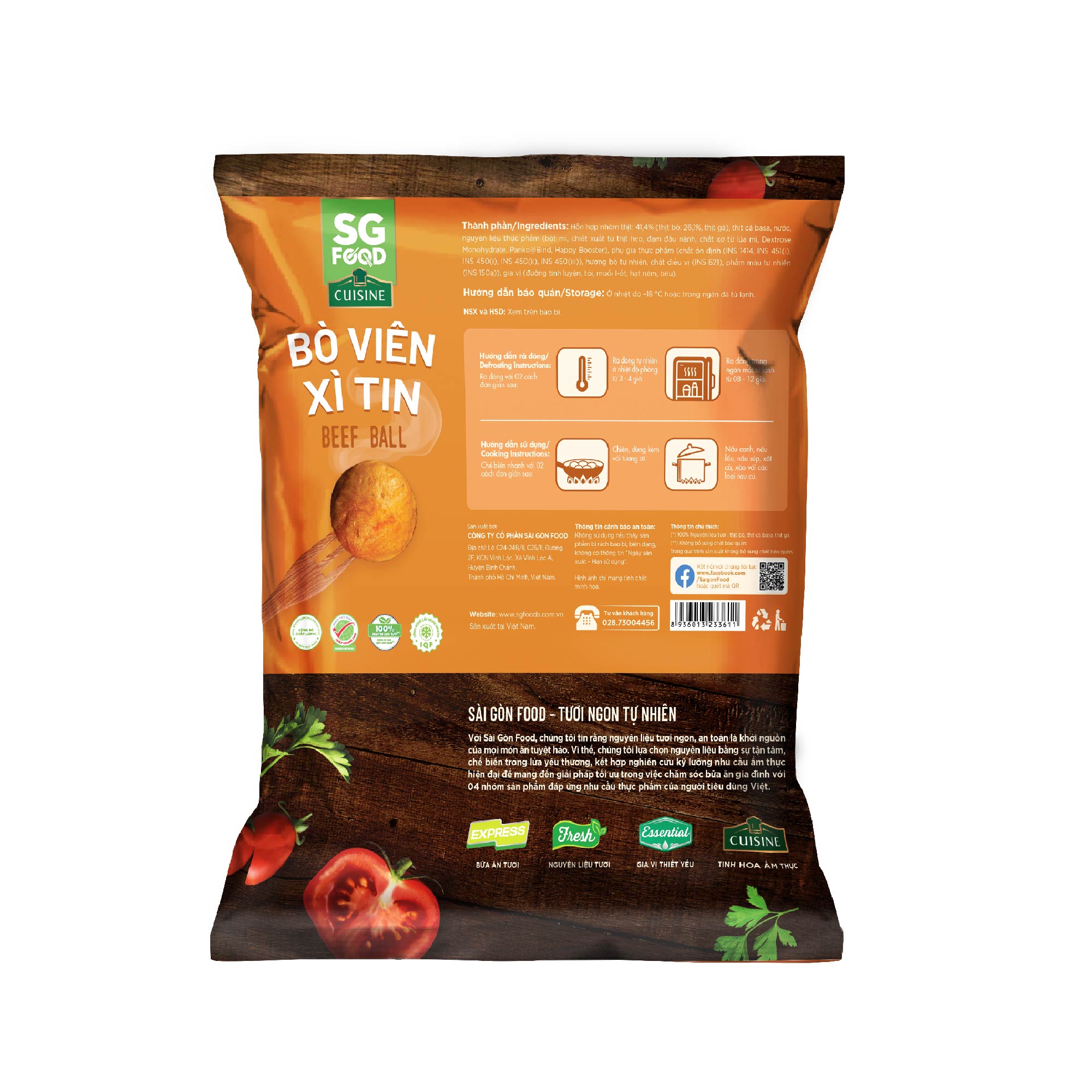Bò Viên Xì Tin SG Food 340G
