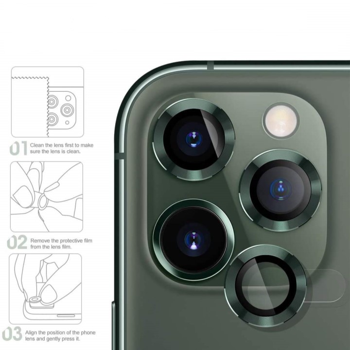 Combo Kính Cường Lực và Vòng Bảo Vệ Camera iPhone 12 Pro Max, 12 Pro, 12, 12 Mini