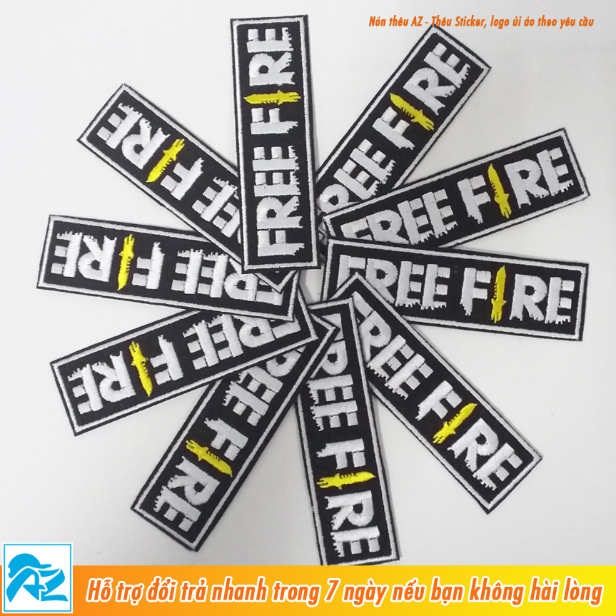 Sticker ủi thêu Logo game Free Fire S25 - Ủi quần jean áo thun balo