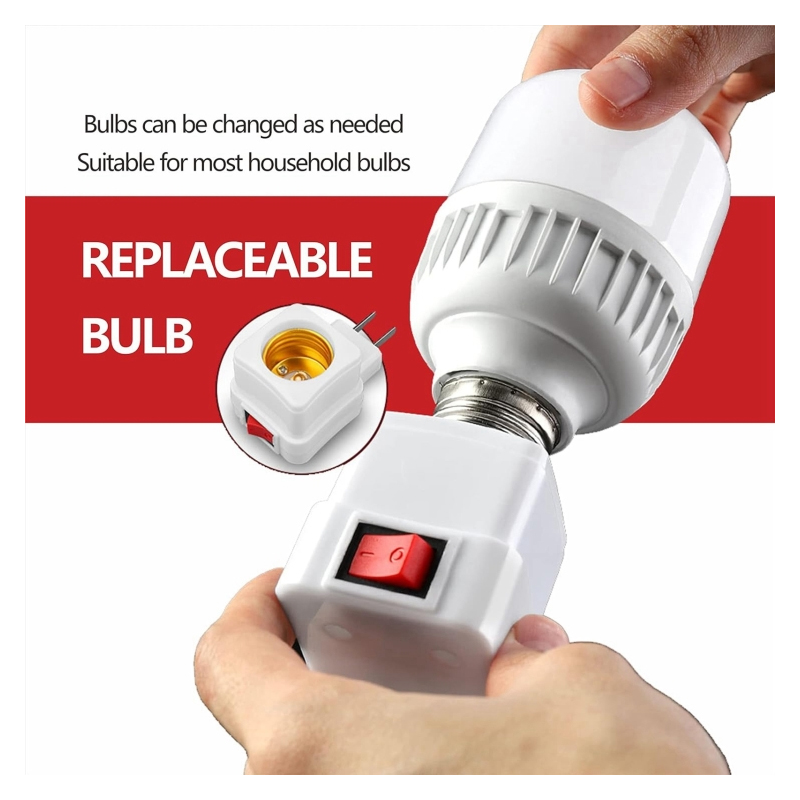 Square switch wireless light tail light E27 connector plug power on off button E27 light socket switch tail light square switch tail light