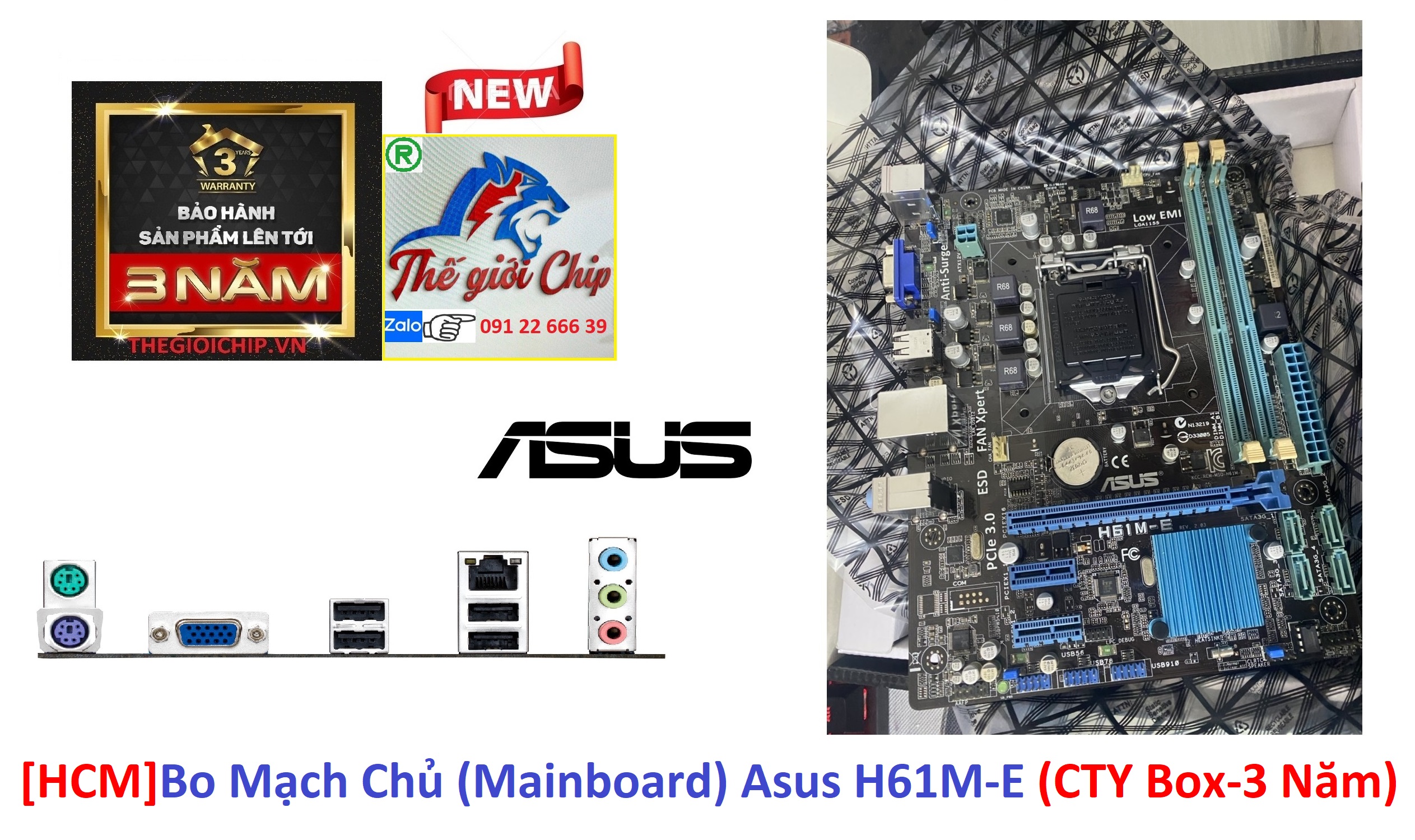 Bo mạch chủ asus h61m-e