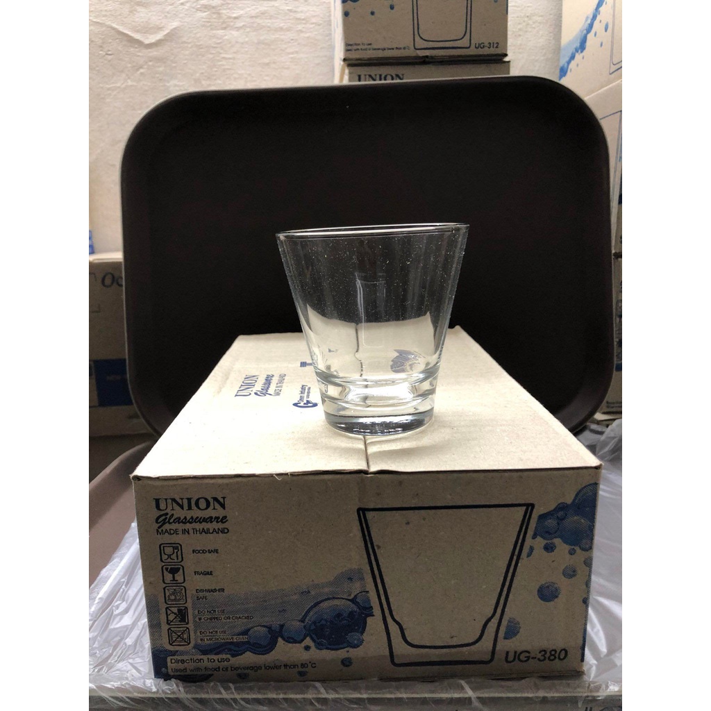 (Thủy Tinh - UG.380) Bộ 6 Cốc Thùy Tinh Lùn Miệng Loe UG Thái Lan