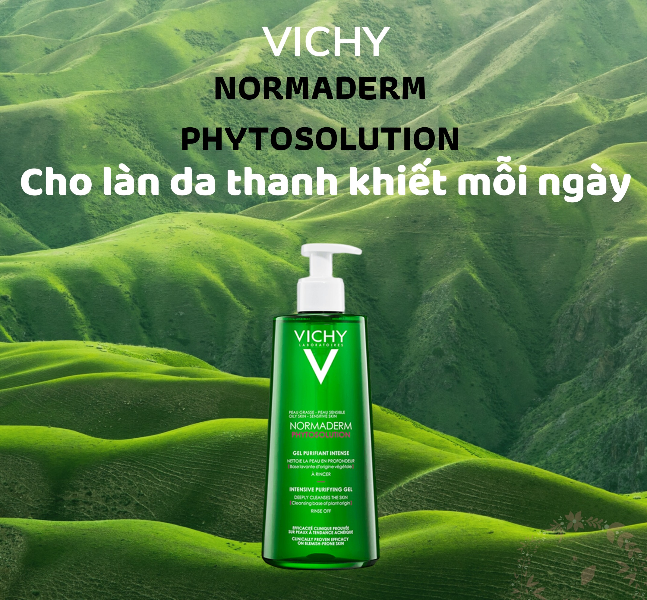 [HCM]Sữa rửa mặt VICHY Normaderm Phytosolution Intensive Purifying Gel
