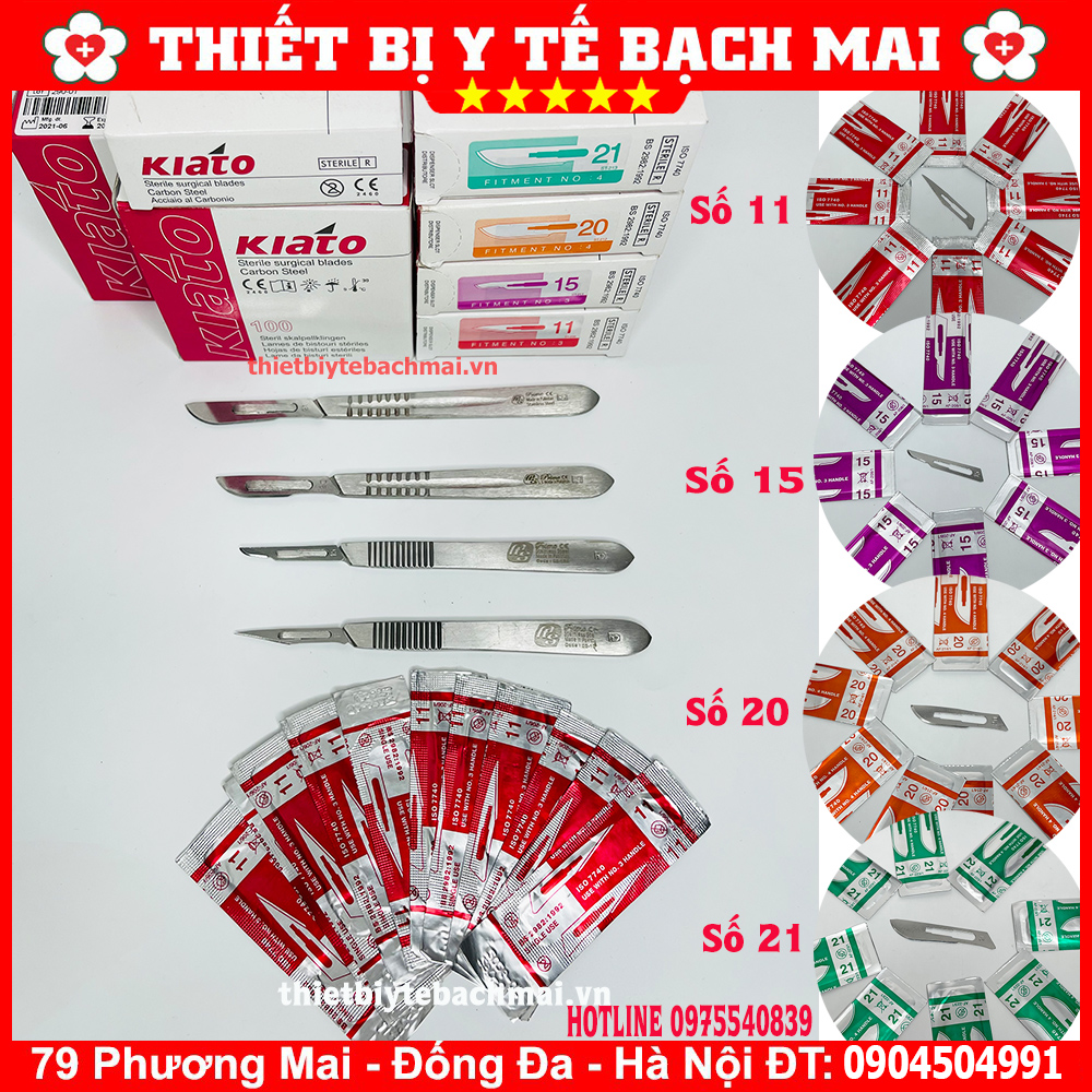 Lưỡi Dao Mổ KIATO Số 15 [Hộp 100 Cái]