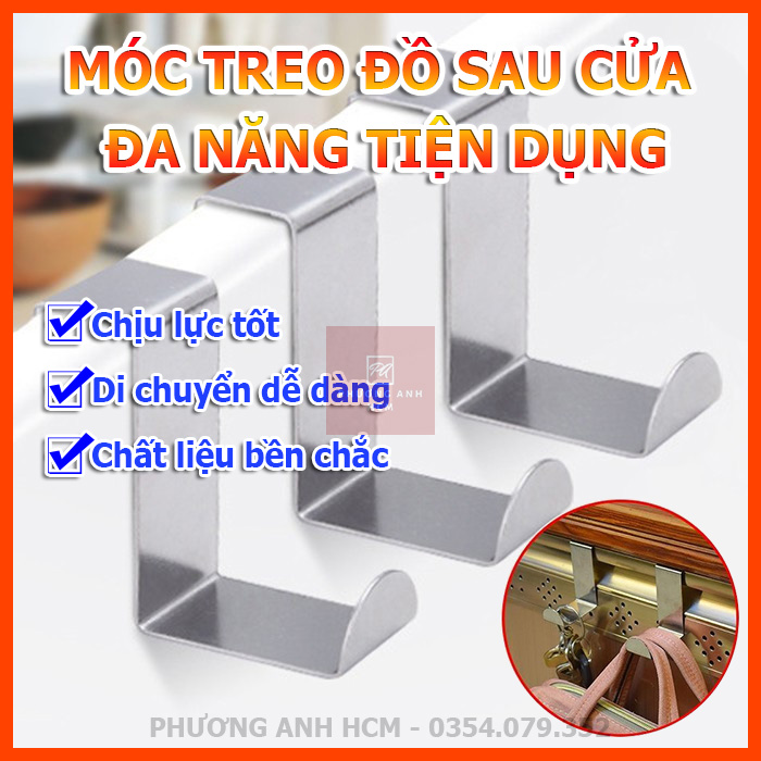 [HCM] Móc Treo Đồ Sau Cánh Cửa Cánh Tủ Hình Chữ Z - Móc Cài Cửa Treo Quần Áo Khăn Lau Ô Dù Túi Ví...