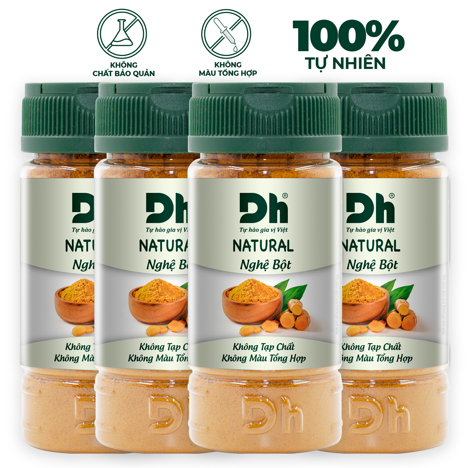 Combo 4 hũ Natural Nghệ bột 40gr Dh Foods