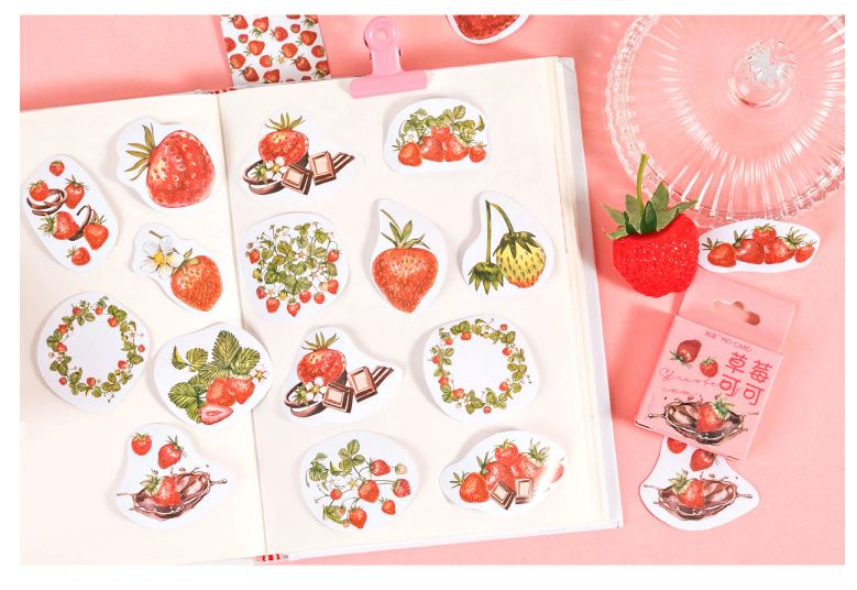 Bộ 45 Sticker Dâu Tây Đáng Yêu E113