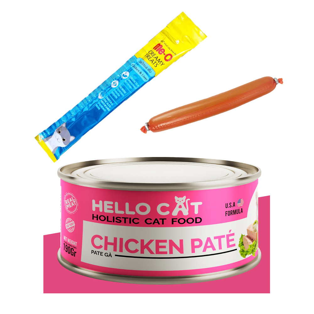 Pate cho mèo Hello Cat lon 190g