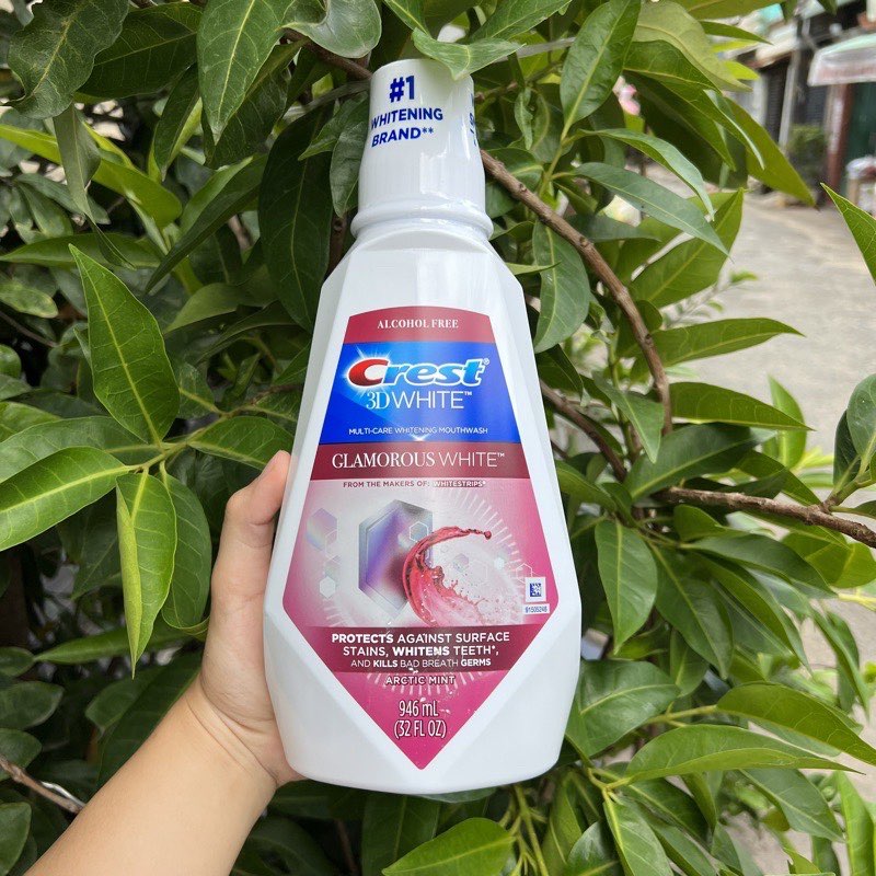 Nước súc miệng Crest 3D White 1L Mỹ
